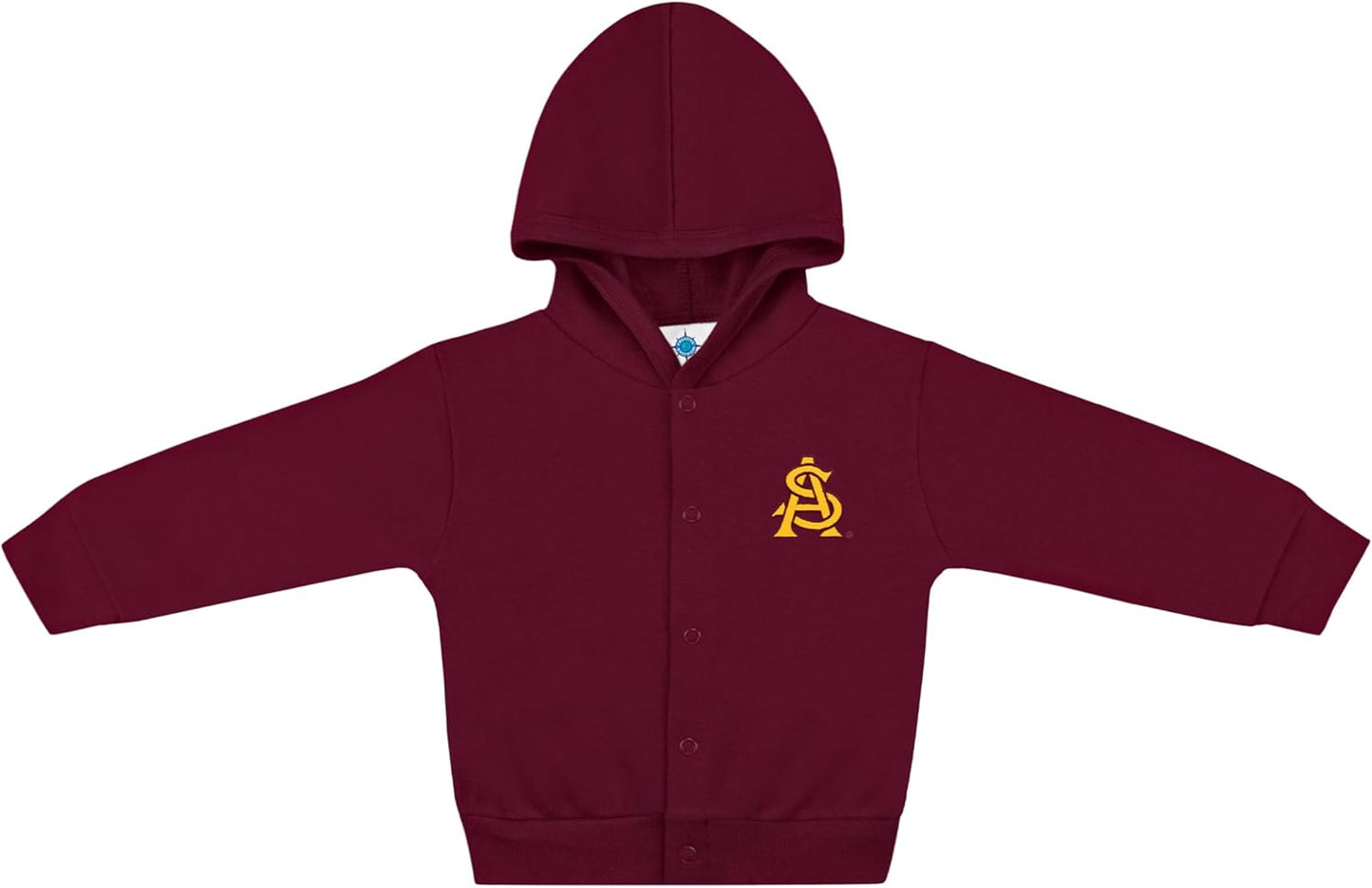 Creative Knitwear College Baby Snap Hooded Jacket - Team Logo, Multiple Colors, for Boys & Girls, (0-24 Months)