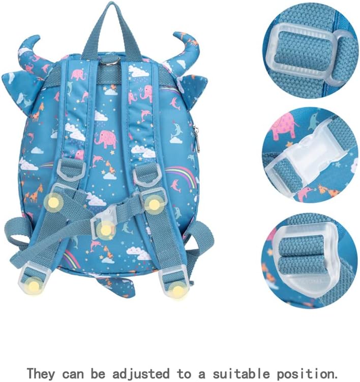 CFX Toddler Backpack Leash, Anti Lost Leash with Safety Handle, Attractive Toddler Leashes(Cow)