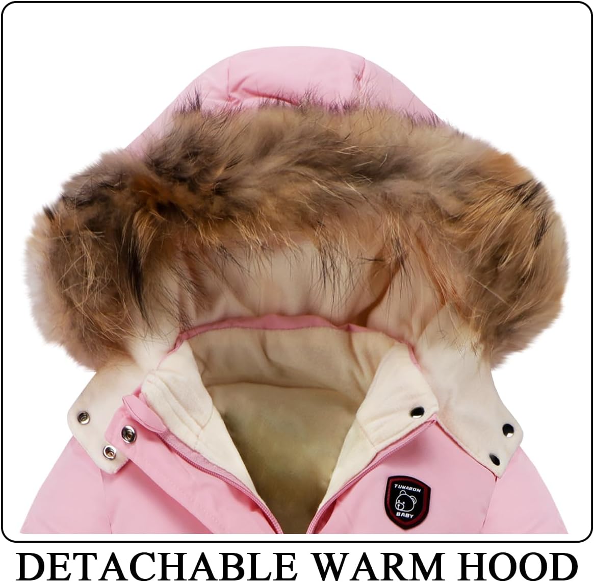 Toddler Winter Coat Baby Puffer Jacket Boy Hoodie Fleece Outerwear Clothes 0-5T