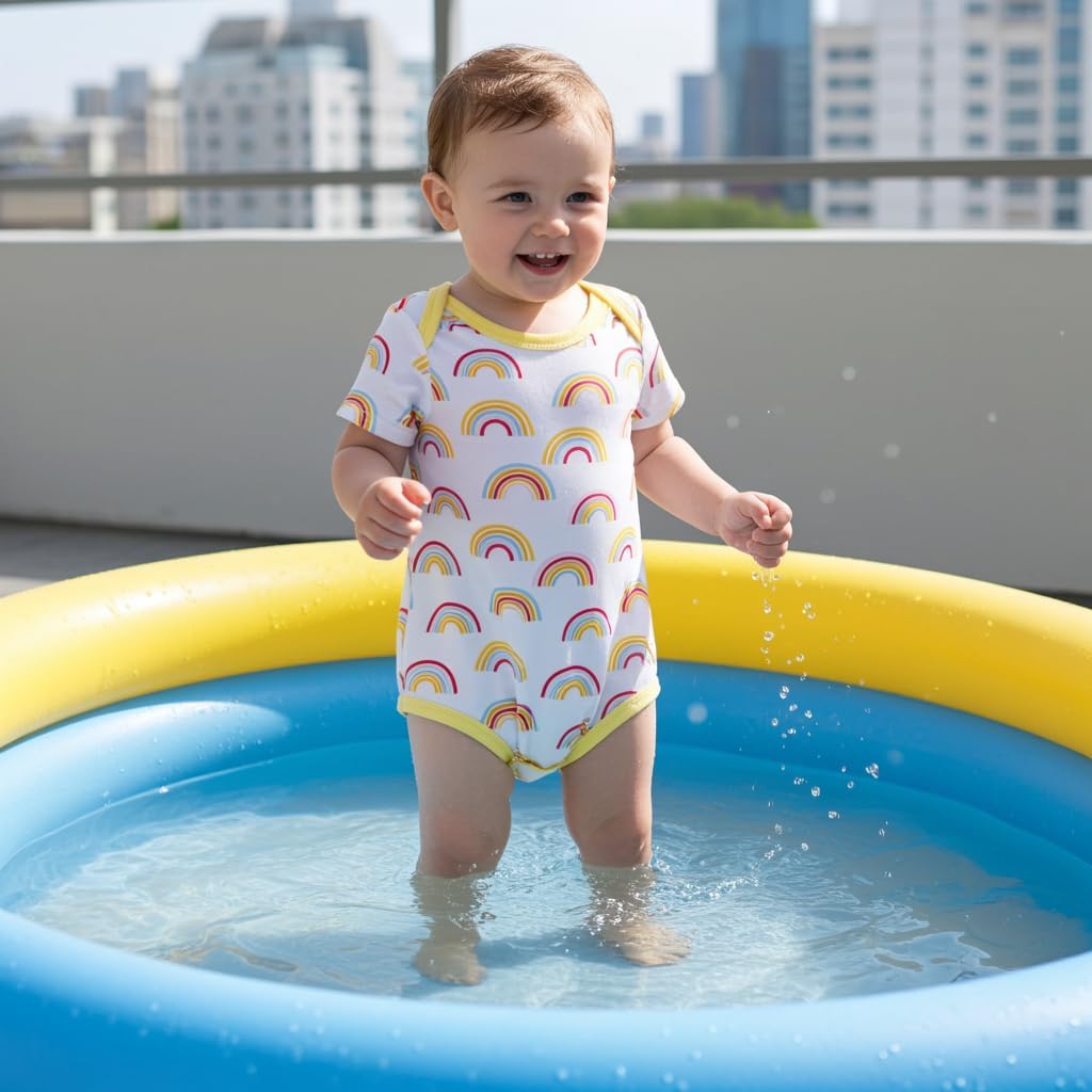 PATPAT Baby Bodysuits Supersoft Bamboo Viscose - Short Sleeve Boys and Girls - Newborn Infant Unisex Clothes Pack