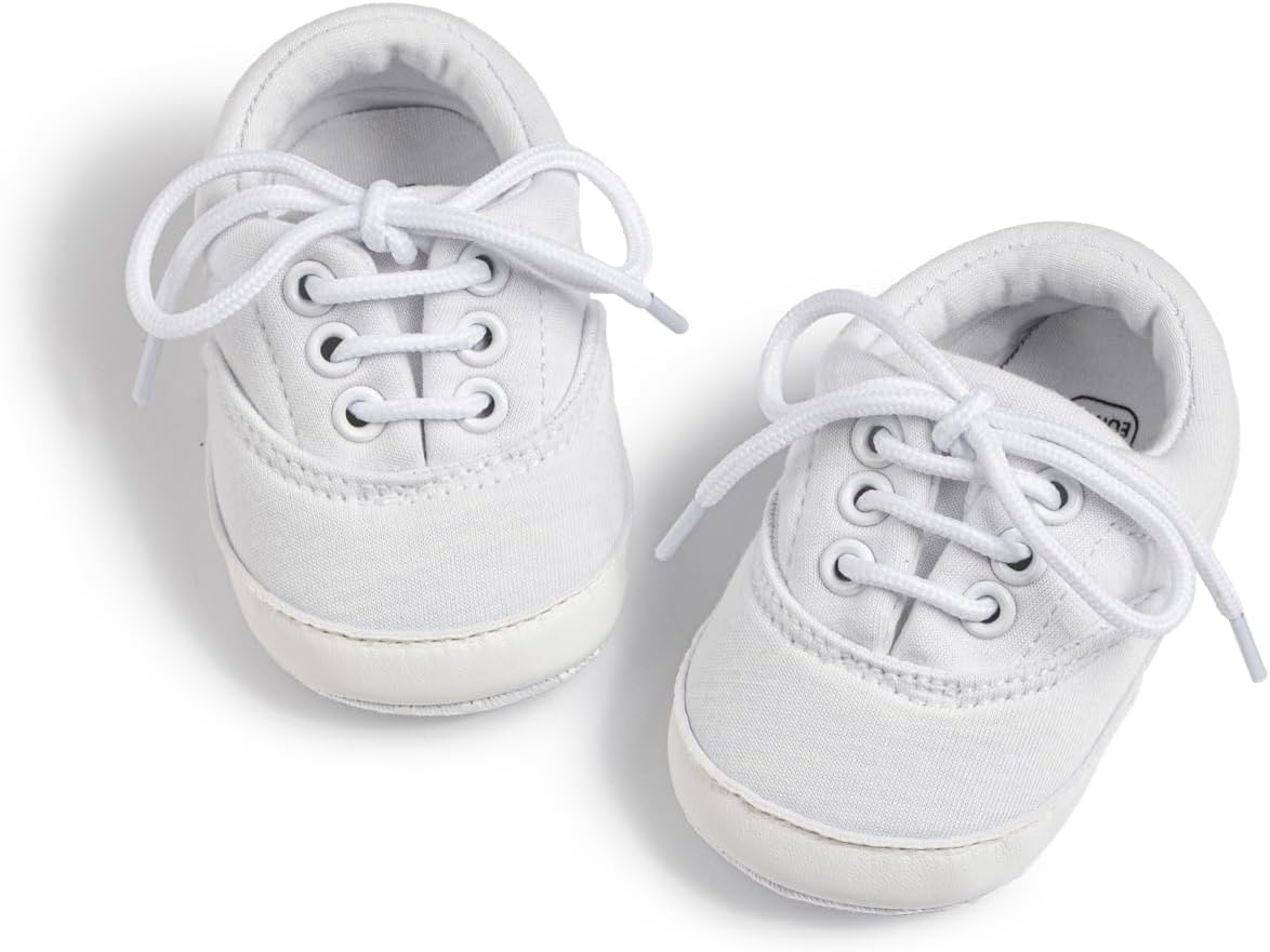 Morbido Infant Baby Boys Girls Canvas Sneaker Toddler Slip On Anti Skid Newborn First Walkers Candy Shoes for 0-18 Months
