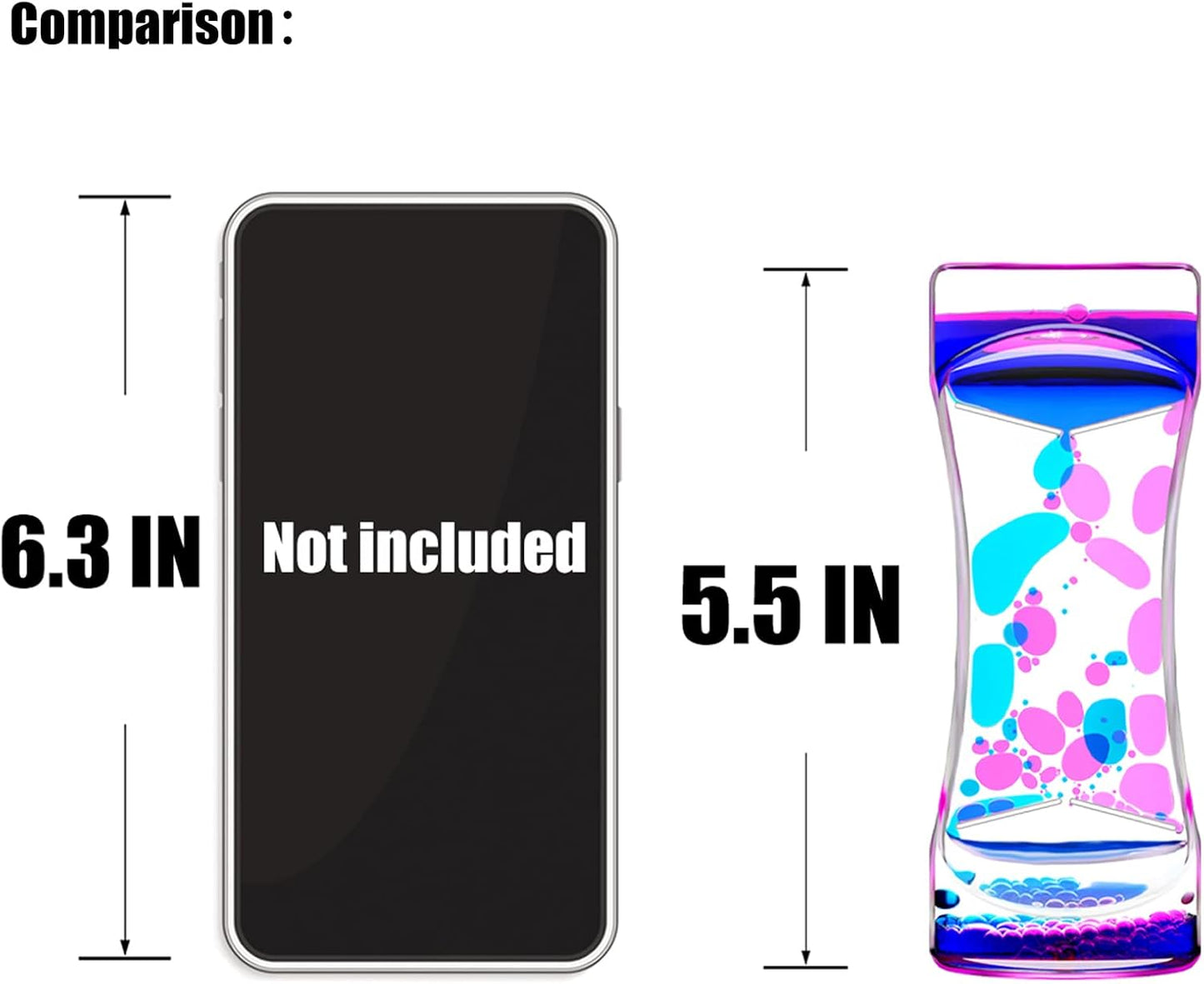 Liquid Motion Bubbler Timer Set of 2 for Sensory Toys, Drop Oil Water Timers for Fidget Toy, Autism Toys, Relaxing Activity, Home Office Desk Toys, Christmas Stocking Filler Gift