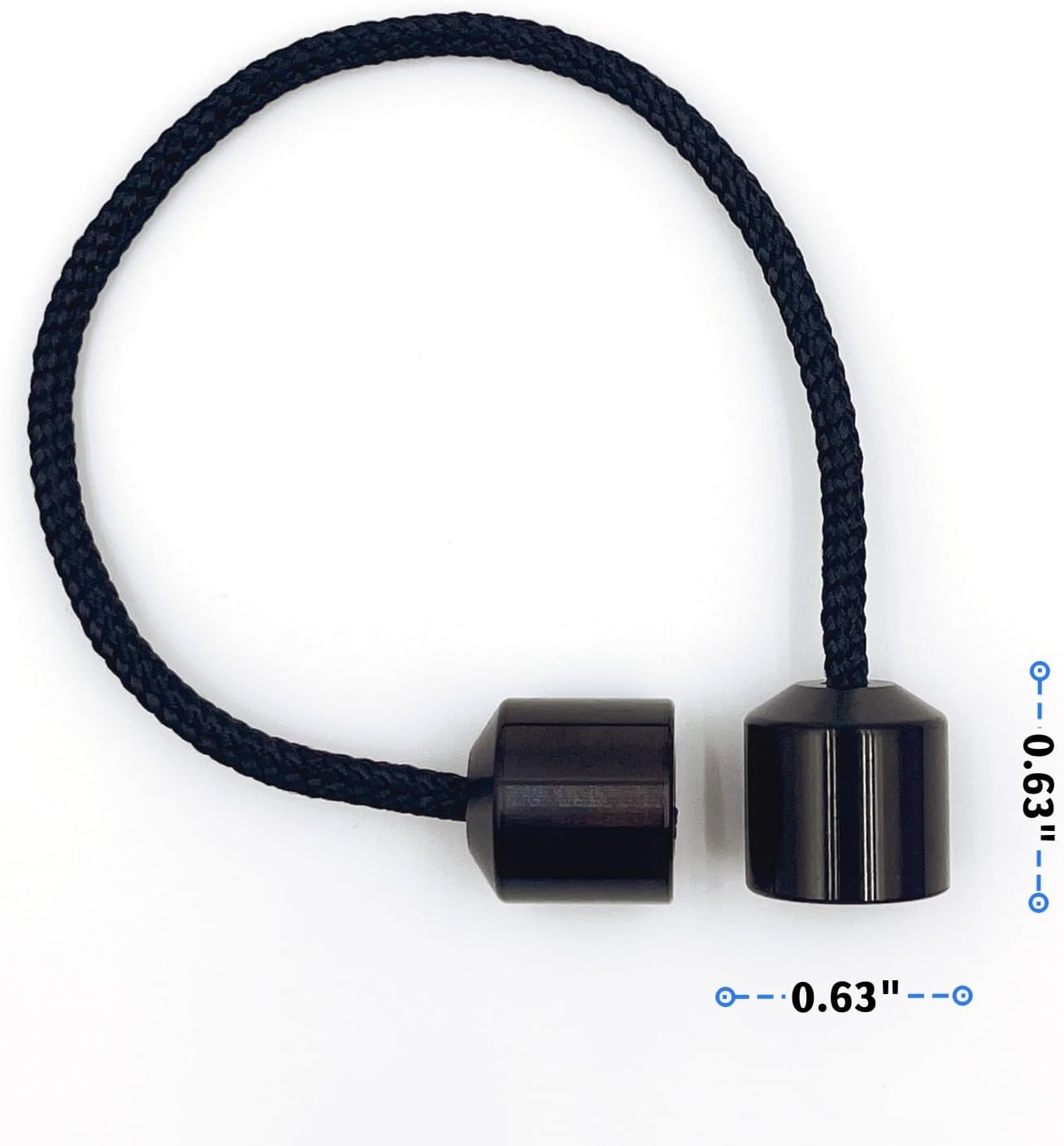 Titanium Alloy Beads - Worry Fidget Beads Skill Toys - Portable EDC Metal Fidget Toys - Gifts for Skill Players - with Parachute Cord (Black)