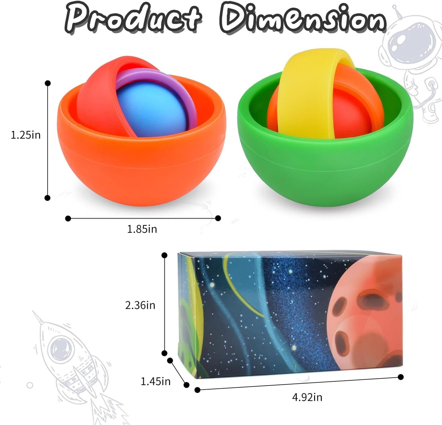 Fidget Toys, 3D Teen Boys Fidgets Spinners, Relief Stress and Exercise Fingers Hand Ball Fidgets Gyroscope, Best Gifts for Boys, Girls, Adult Birthday Games