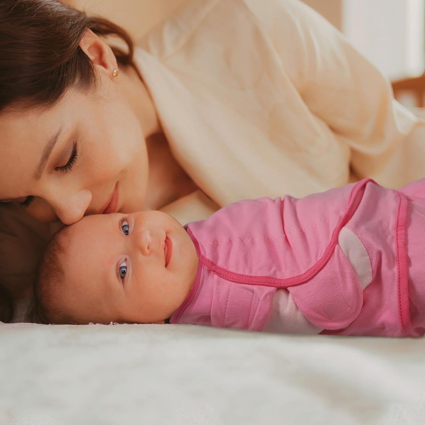 GLLQUEN BABY Swaddles for Newborns - 3 Pack Baby Adjustable Swaddle Sleep Sack for Boys and Girls 0-3 Months,Baby Wrap Swaddle Sack, Stripe & Heart, Nursery Essentials