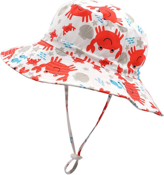 Home Prefer UPF50+ Wide Brim Sun Hat Boys Girls Sun Protection Hat Zoo Beach Swim Safari Bucket Hat for Baby Toddler Kid