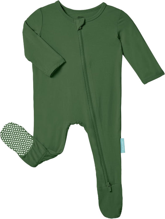Baby Zipper Footie Pajamas, Supersoft Bamboo Rayon Baby Footed Pjs Boy Girl 0-3-6-9-18-24 Month Coverall Sleepers