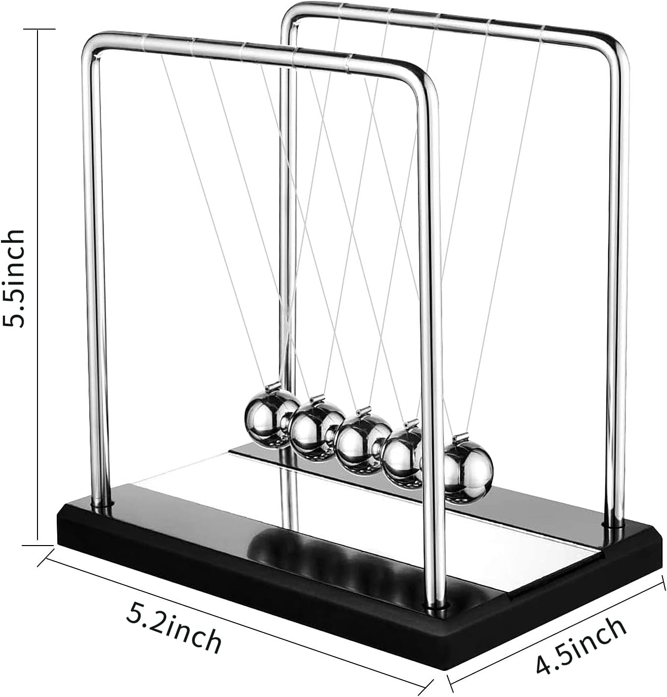 Newton's Cradle Desk Table Decor Metal Pendulum Ball Newton Ball Physics Science Pendulum Steel Balance Ball for Office Physics Teacher Toys