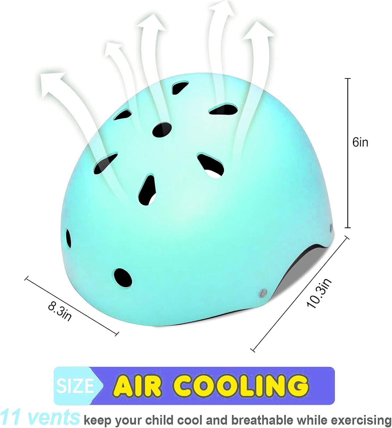 Kids Bike Helmet Set, CPSC Certified with Knee Pads Elbow Pads Wrist Guards,Adjustable Helmet for Ages 3-5-8-15 Toddler Kids&Youth,Bicycle Skateboarding…