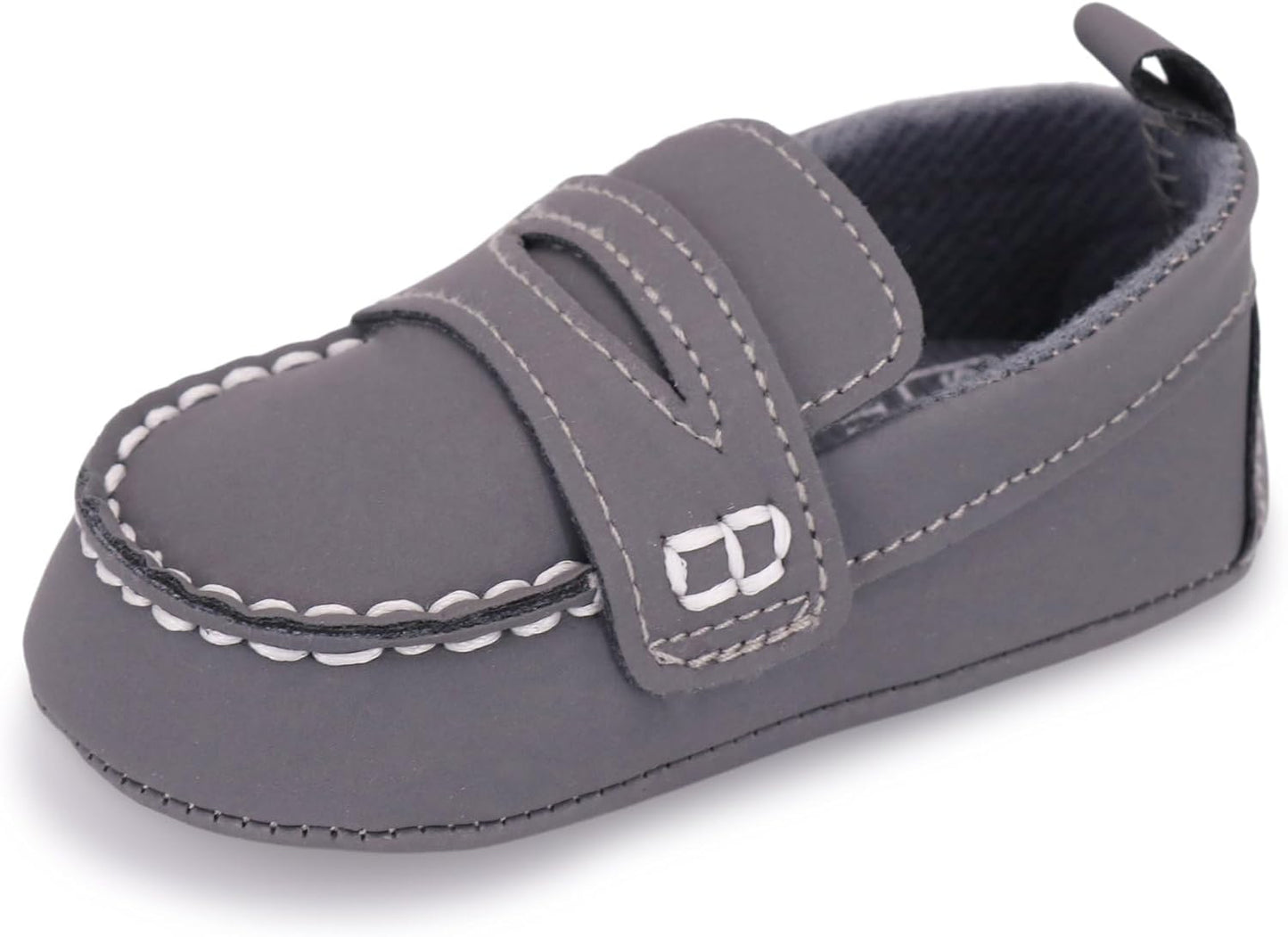 LONSOEN Baby Girls Boys Loafers Prewalker Dress Crib Shoes