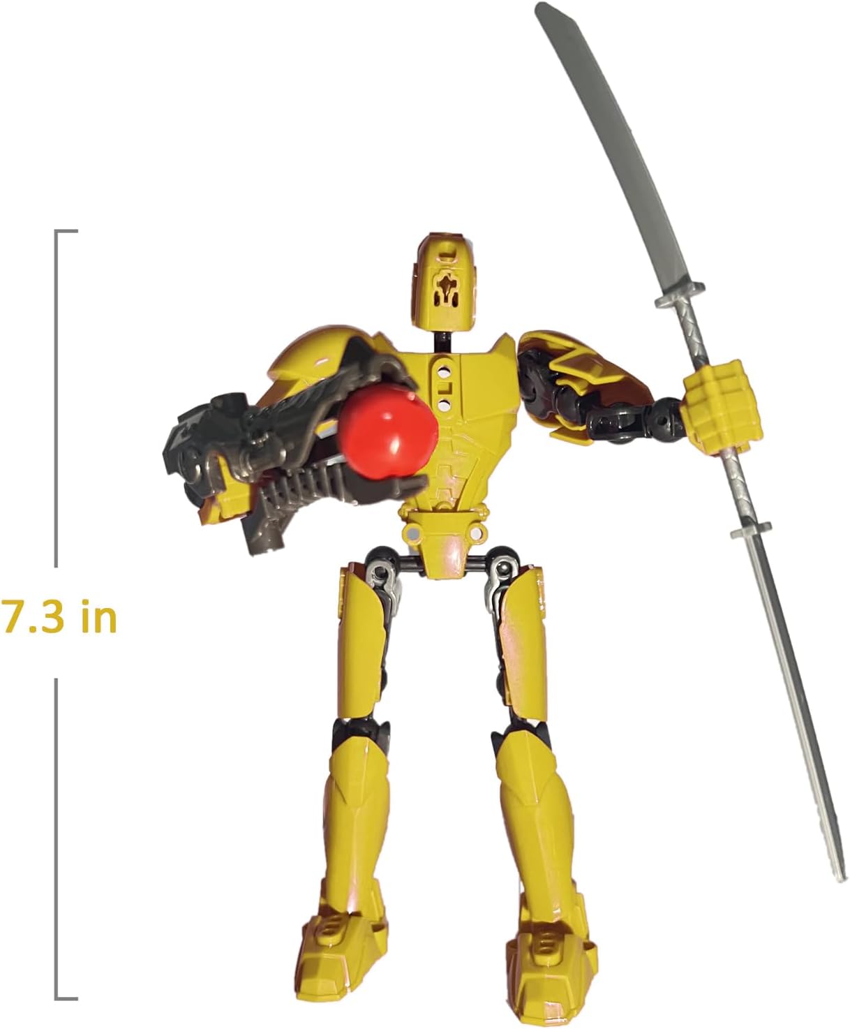 Titan 13 Action Figure, T13 Action Figures 3D Printed Multi-Jointed Movable, Nova 13 Action Figure Lucky 13 Action Figure Dummy 13 Action Figure, Game Gifts Valentines Gifts (New Yellow)