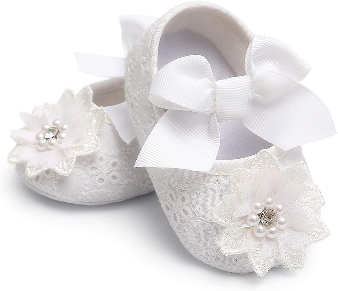 Baby Shoes Mary Jane Flats Non Slip Soft Sole Infant Toddler Sneakers First Walkers Party Christmas Dress Shoes