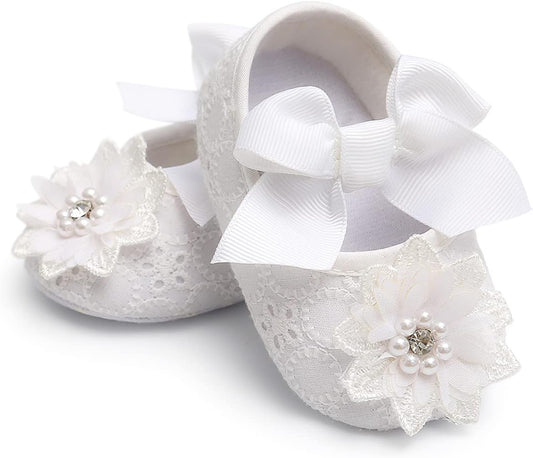 Baby Shoes Mary Jane Flats Non Slip Soft Sole Infant Toddler Sneakers First Walkers Party Christmas Dress Shoes