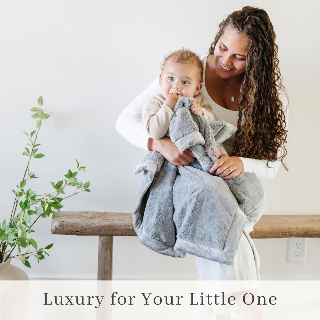 SARANONI Receiving Blankets for Babies Super Soft Boutique Quality Lush Luxury (Gray, Receiving 40" x 30”)