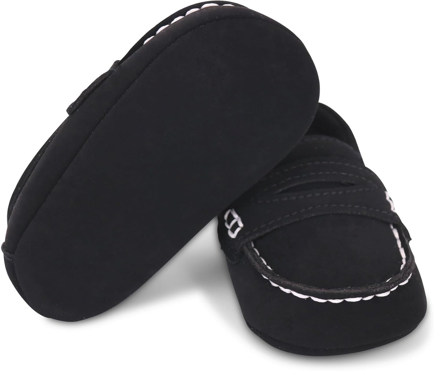 LONSOEN Baby Girls Boys Loafers Prewalker Dress Crib Shoes