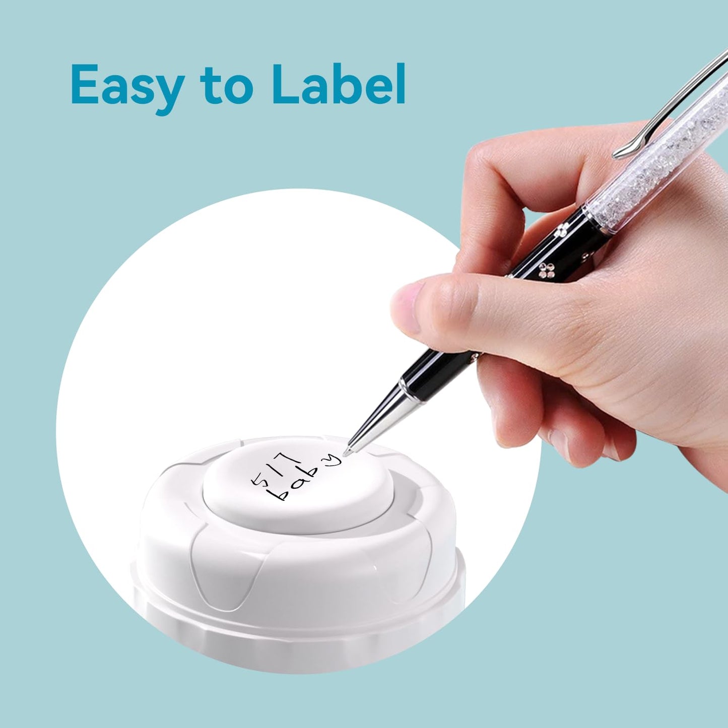 Breast Milk Collection and Storage Bottles, 6oz/180ml, Compatible with Spectra S1 S2 9 Plus, Motif Luna, and Most Wide-Mouth Flanges, Work with Spectra Bottles for Pumping, 4 Pack