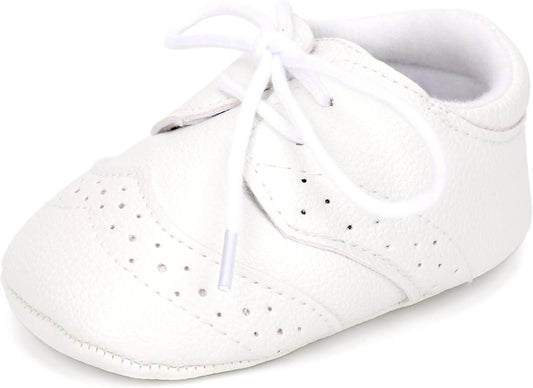 LONSOEN Baby Girls Boys Loafers Prewalker Dress Crib Shoes