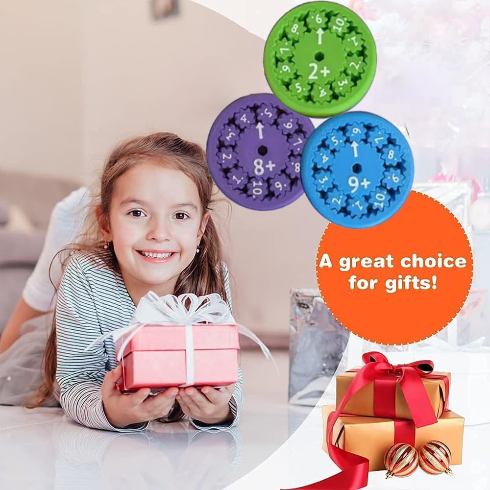 Math Fidget Spinners, Math Fact Fidget Spinner Toys, Counting and Early Education Toy for Kids，Math Games, Fidgeters Who are Learning Math (18pcs)