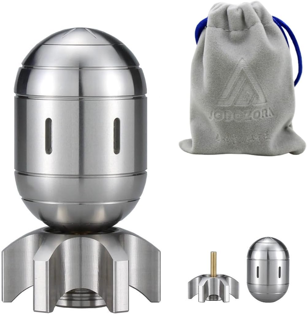 Atomic Bomb Fidget Toys, Metal Fidget Spinners, 3 in 1 Executive Desk Toy, EDC Clicker, Office Sculpture Home Decor, Stress Relief, Gifts for Teens Men Adults (Stainless Steel)