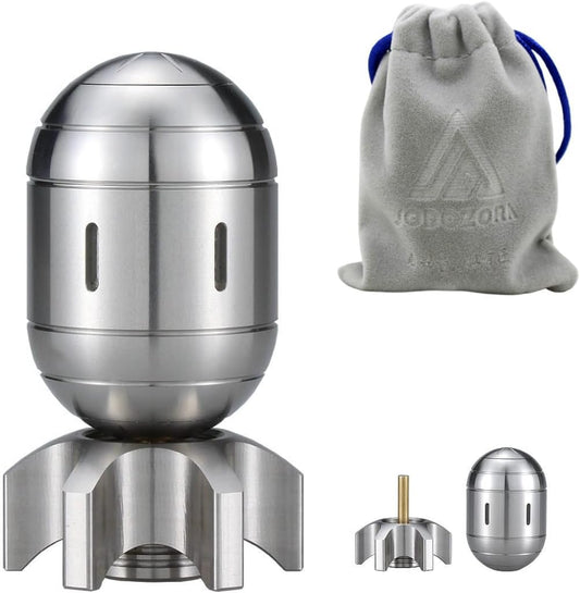 Atomic Bomb Fidget Toys, Metal Fidget Spinners, 3 in 1 Executive Desk Toy, EDC Clicker, Office Sculpture Home Decor, Stress Relief, Gifts for Teens Men Adults (Stainless Steel)