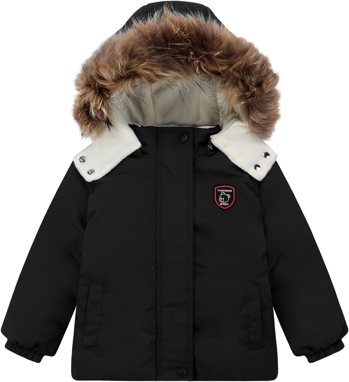 Toddler Winter Coat Baby Puffer Jacket Boy Hoodie Fleece Outerwear Clothes 0-5T