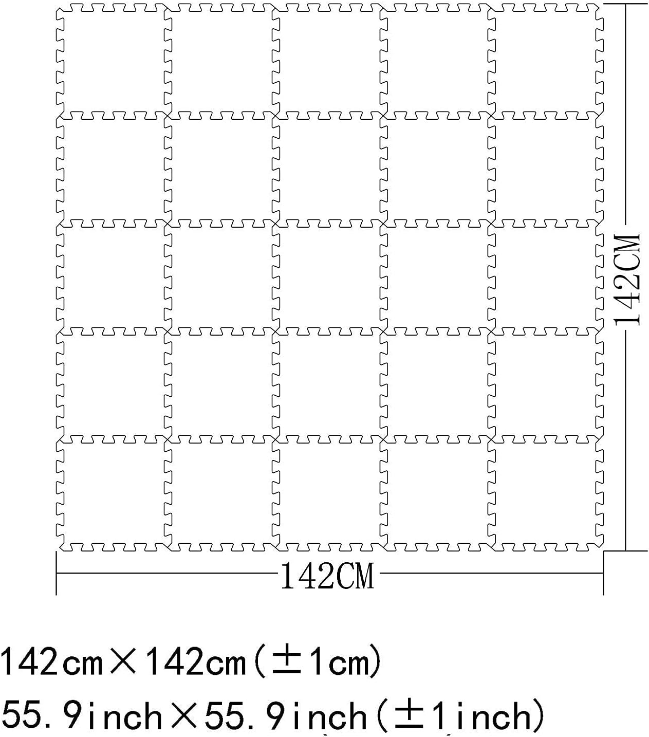 MQIAOHAM® 25 Pieces Puzzle Play Mats, Soft Baby Play Mat, Kids Interlocking Foam Floor Tiles, Toddlers Carpet Playmats G301025-101103111