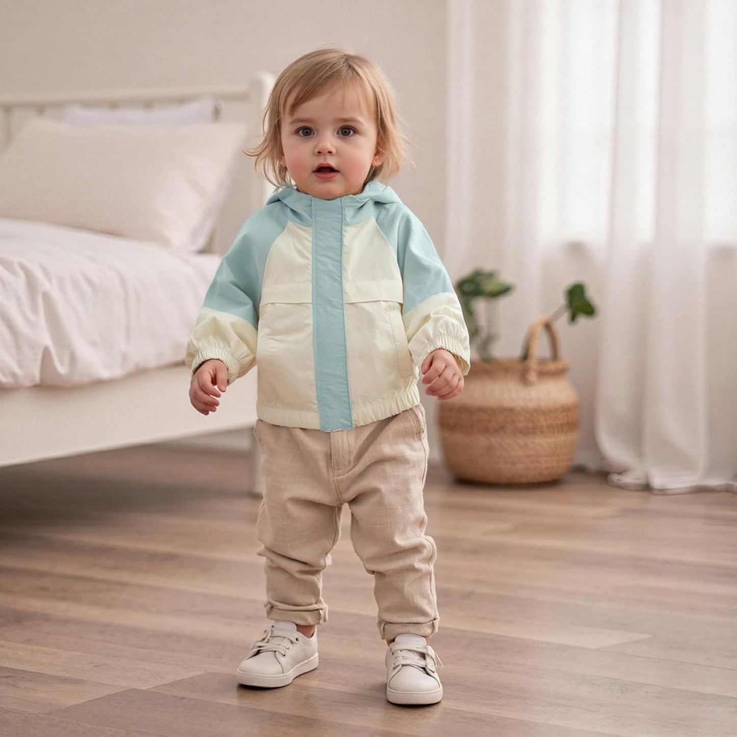 Toddler Baby Boy Girl Jackets Lightweight Outwear Zipper Hooded Windbreaker Jacket Fall Clothes 12M 18M 2T 3T 4T 5T