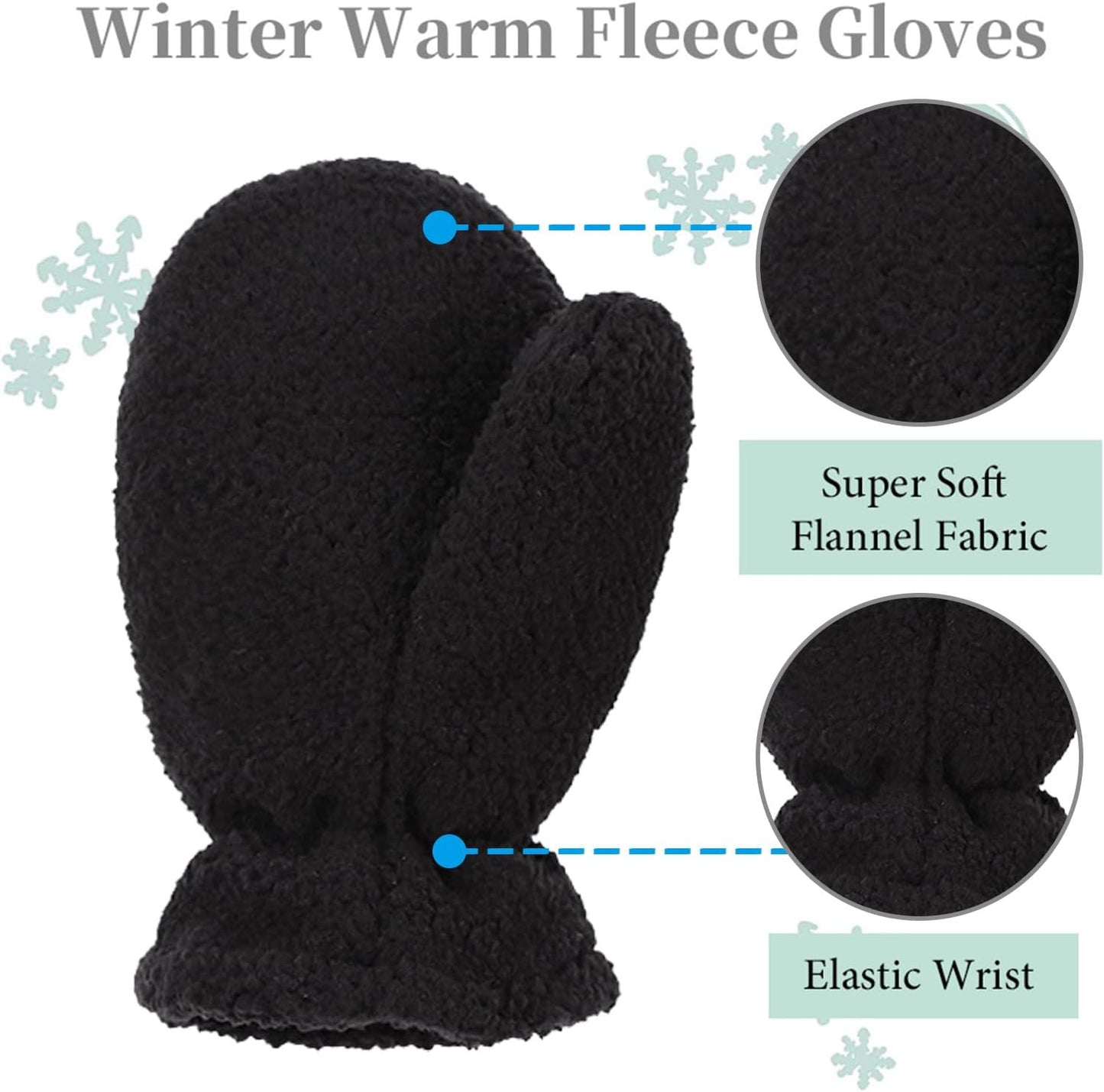 Zsedrut Baby Boys Winter Glove Warm Toddler Infant Girls Mittens Fleece Lined Gloves 1-7 Years