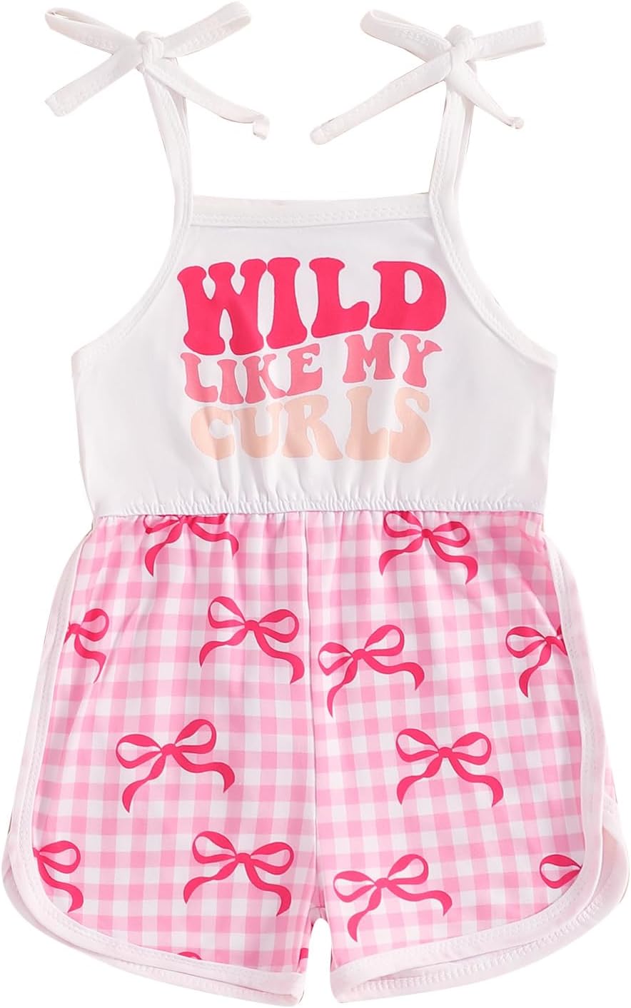 WZTYYDS Toddler Baby Girl Summer Clothes Floral Romper Tie-Up Strap Halter Jumpsuit Infant Summer Sling Playsuit 6M-3T