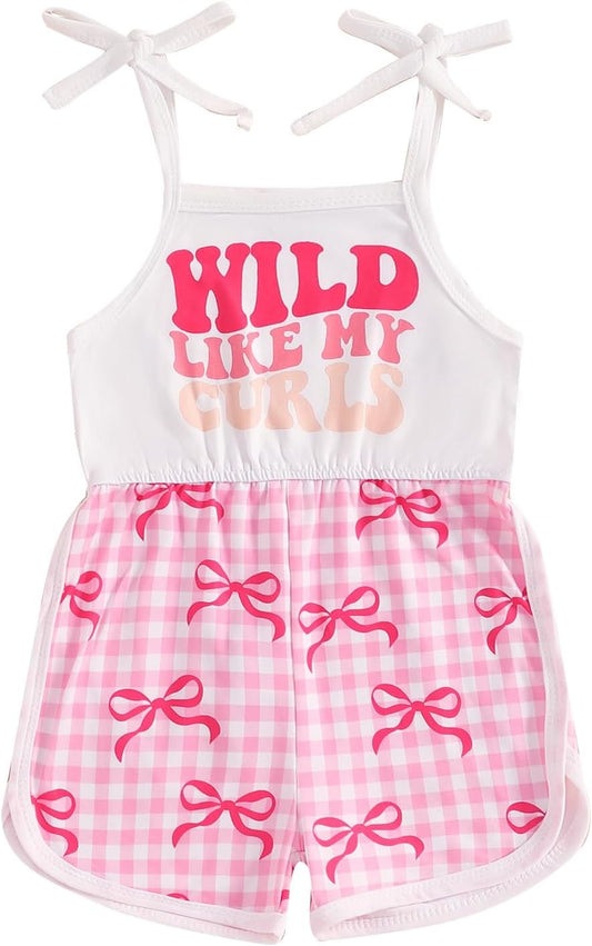 WZTYYDS Toddler Baby Girl Summer Clothes Floral Romper Tie-Up Strap Halter Jumpsuit Infant Summer Sling Playsuit 6M-3T