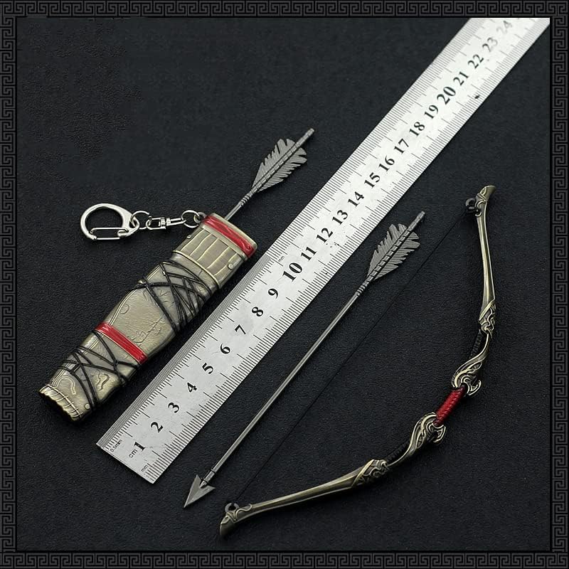 God of War Ragnarök Kratos Action Figures Game Toys Collection Keychain Desk Decoration Backpack Pendant Gift (Atreus Talon Bow and Arrow)