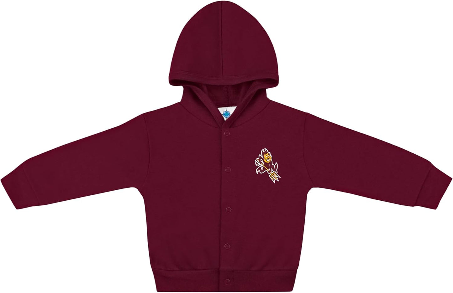 Creative Knitwear College Baby Snap Hooded Jacket - Team Logo, Multiple Colors, for Boys & Girls, (0-24 Months)