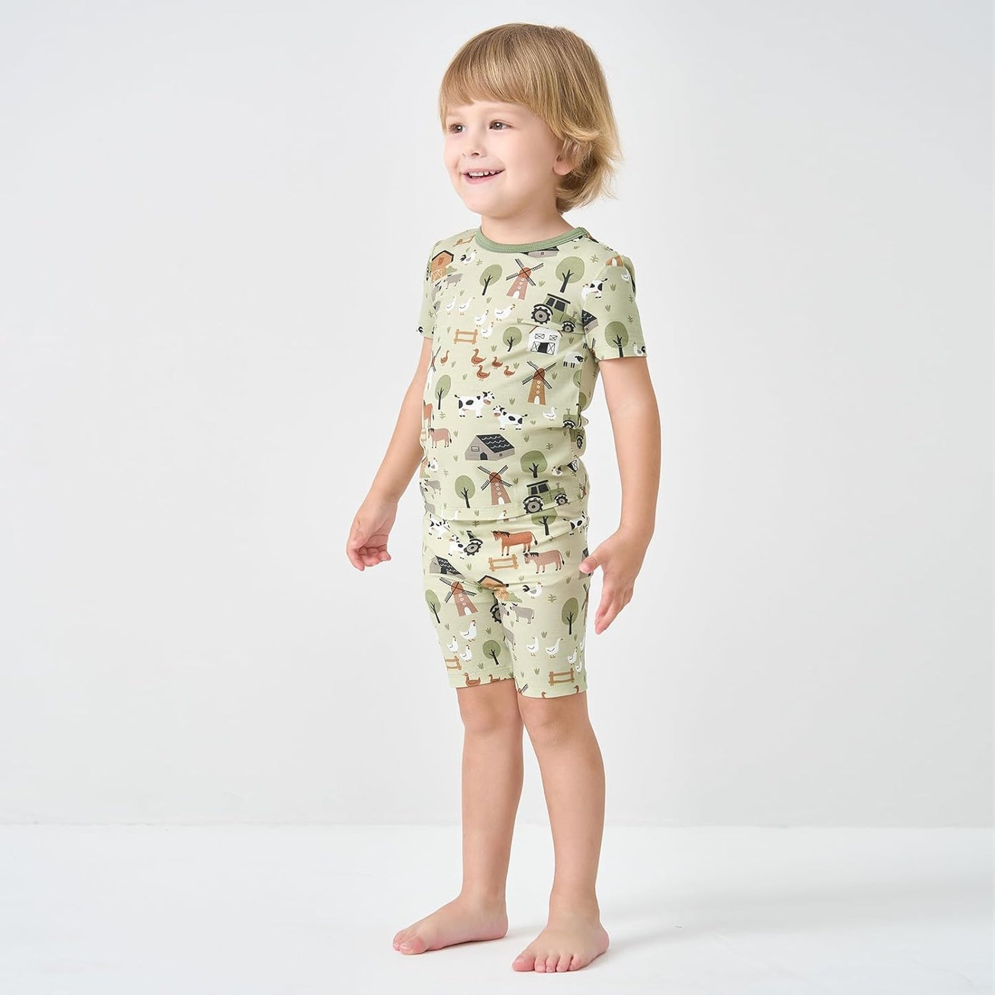 pureborn Baby Viscose From Bamboo Pajamas Set Pjs - Kids Toddler Girl Snug Fit Viscose Sleepwear 2pcs 18M-8Y