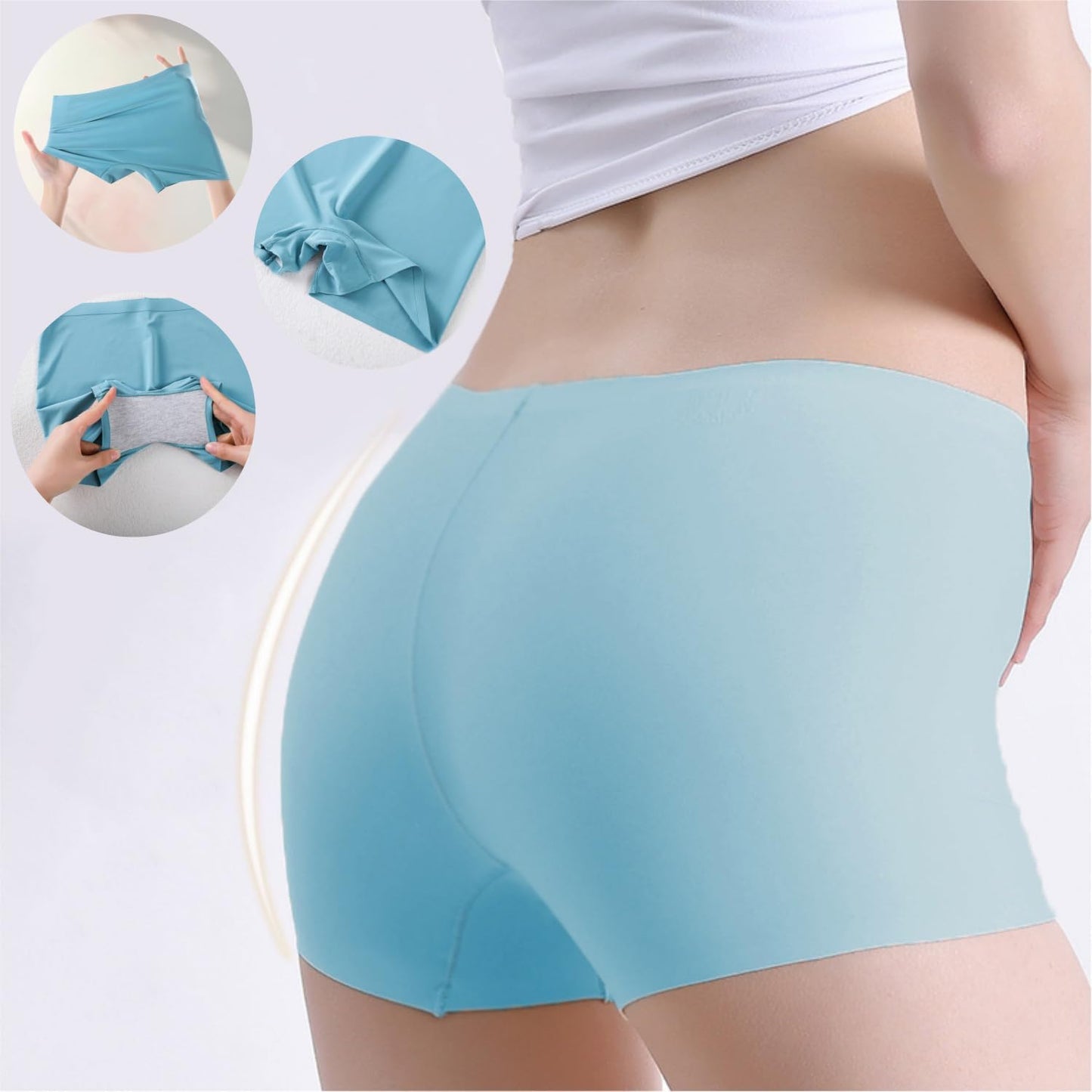 Demifill Teen Girls Seamless Boyshorts Underwear Tagless Boxer Pants No Show Panties for Teens Pack of 6 Multipack