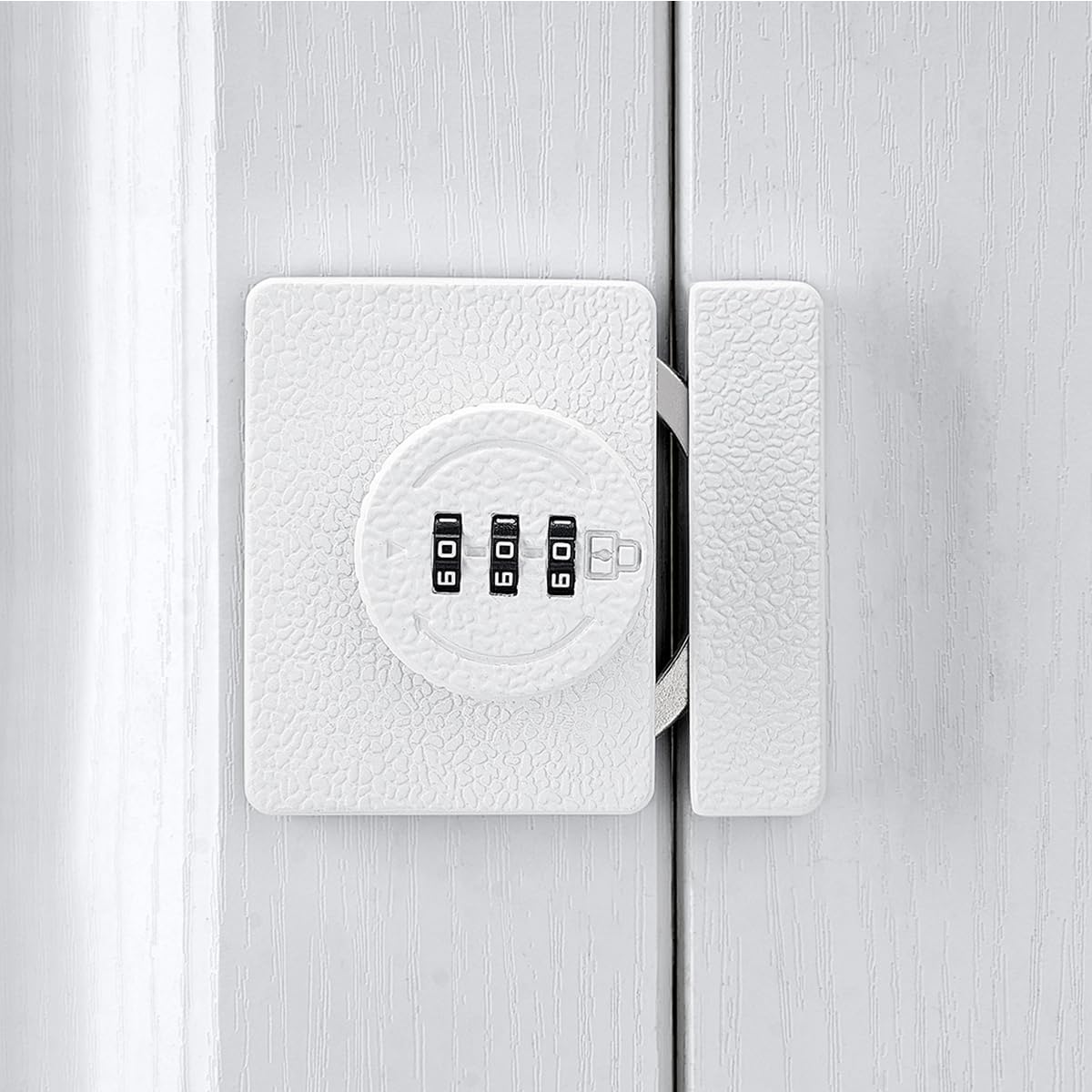 White Cabinet Lock,3 Digit Password Keyless,Anti Pry Mechanical Password Lock,Protect Privacy,for Drawer,Cabinets,Locker, Closet,Windows,Sliding Door,Bathroom,and Garden
