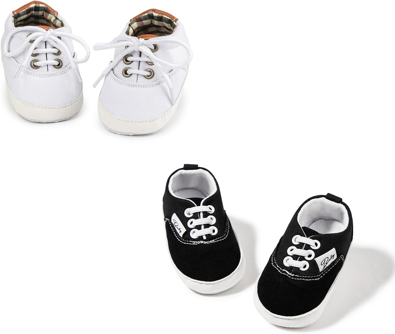 Morbido Infant Baby Boys Girls Canvas Sneaker Toddler Slip On Anti Skid Newborn First Walkers Candy Shoes for 0-18 Months