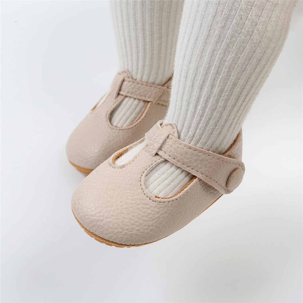 Baby Shoes Mary Jane Flats Non Slip Soft Sole Infant Toddler Sneakers First Walkers Party Christmas Dress Shoes