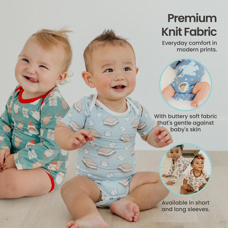 Copper Pearl Long Sleeve Bodysuit Baby: Ultra Soft Baby for Newborns, Boys, and Girls - Stylish, Comfortable, Overlap Shoulders, Premium Knit Fabric - 12-18 Months, Super Grover