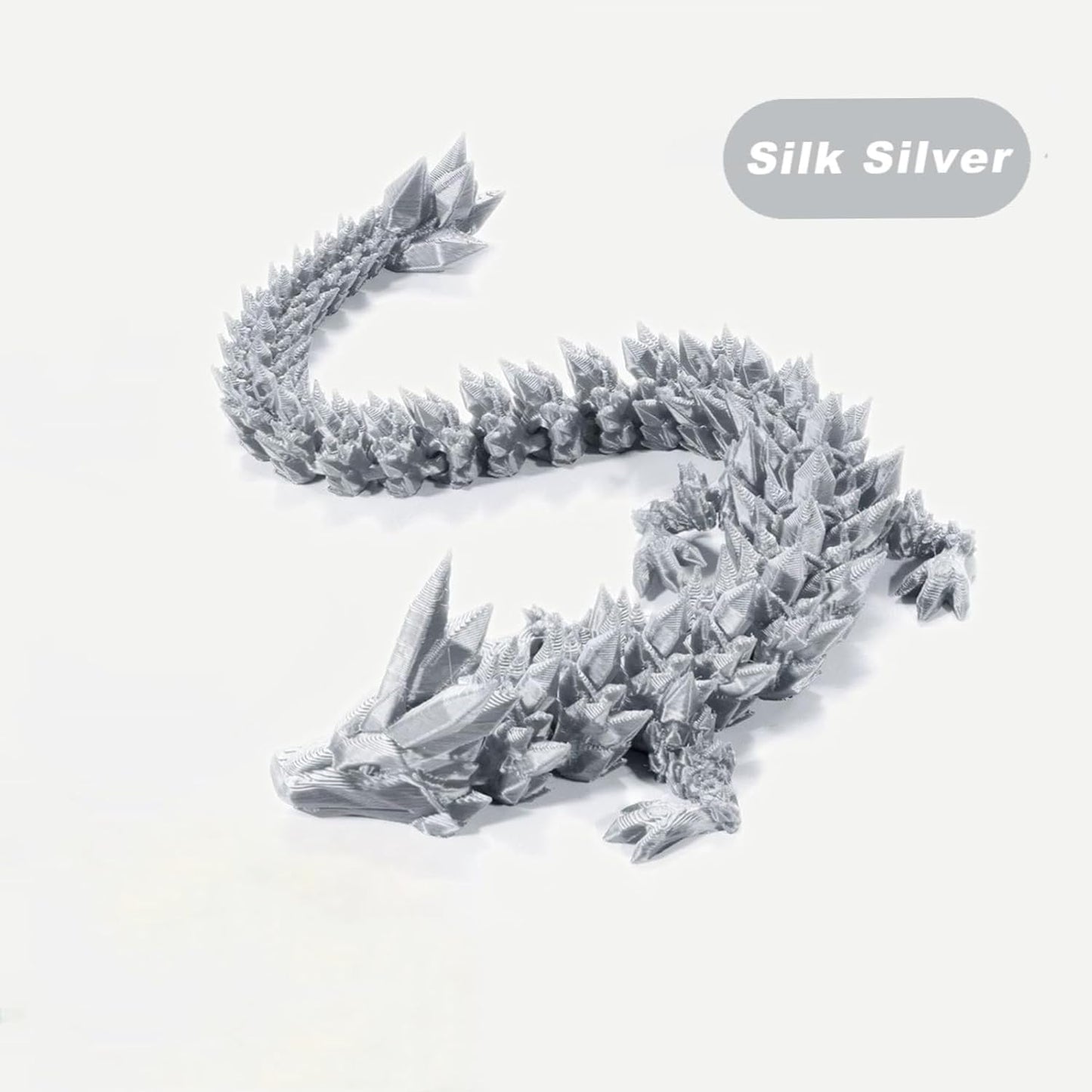 3D Printed Dragon in Egg, Full Articulated Dragon Crystal Dragon with Dragon Egg， Home Office Decor Executive Desk Toys, Adults Fidget Toys for Autism ADHD，3D Printed Gift