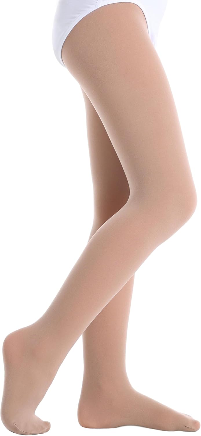 Toddler Girls Tights Dance Ballet Footed Leggings Ultra Soft Stockings for Kids Students