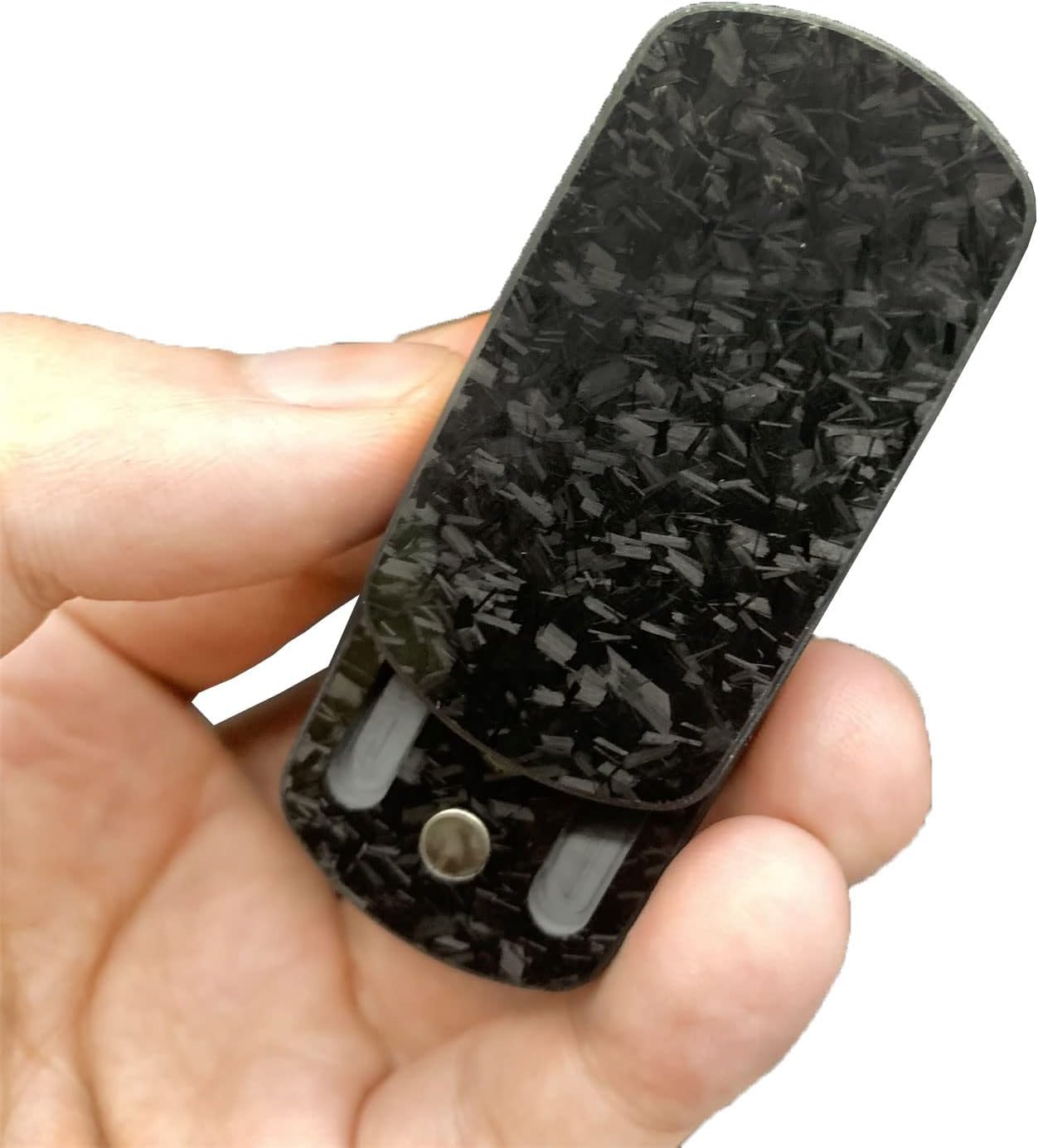 Rectangular Block Carbon Fiber Push Haptic Slider Adult Fidget Toys EDC ADHD Tool Anti-Anxiety Fidget Slider Stress Relief Toys Cool Stuff for Men (Forged Texture)