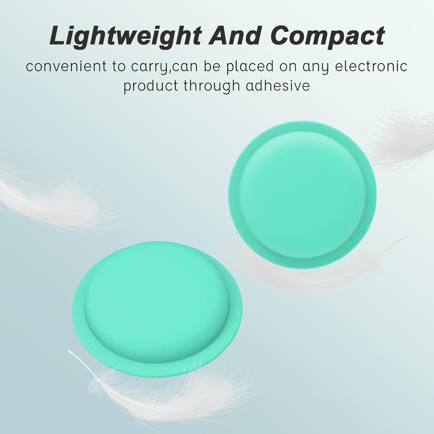 LiZHi Case for Apple Airtag Holder Airtag Case Cover Airtag Sticker Stick on Adhesive Mount Silicone for Tv Remote Car AirTag Phone Case 2 Pack (Mint Green)