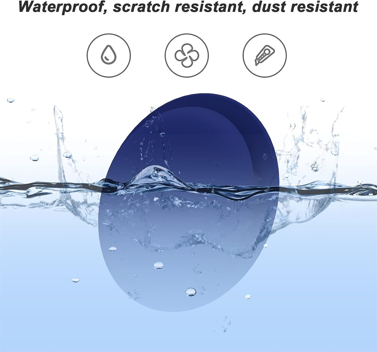 LiZHi Case for Apple Airtag Holder Airtag Case Cover Airtag Sticker Stick on Adhesive Mount Silicone for Tv Remote Car AirTag Phone Case 2 Pack,Blue2