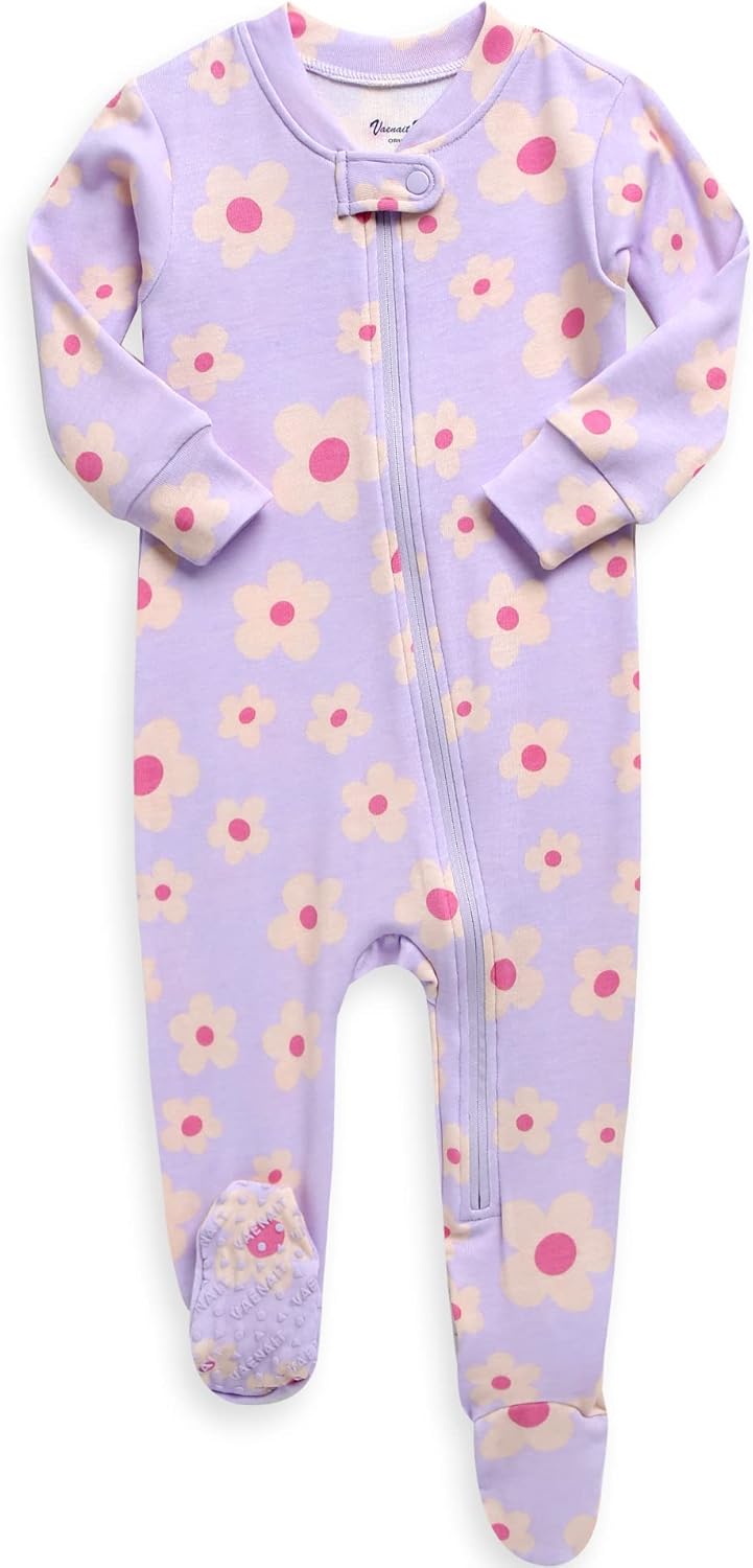 VAENAIT BABY Infant Toddler Boys Girls Footed Pajamas One-PIece Romper Sleep and Play 0M-2T