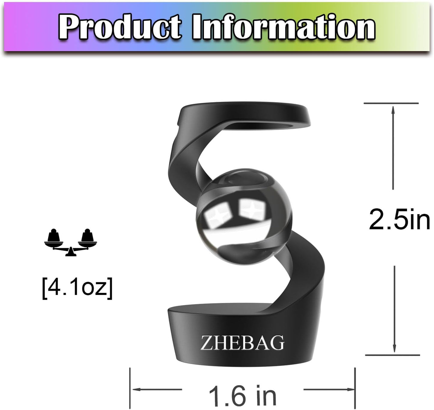 Kinetic Desk Toy, Metal Fidget Toys for Adults, Unique Optical Illusion Stress Reducing Desktop Spinning Toy, Adult Sensory Toys, Decorative Gifts for Offices and Cars(Gold-Silver)