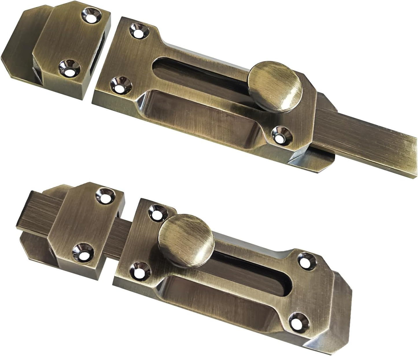 2 pcs Zinc Alloy Sliding Door Lock, Barrel Bolt Cabinet Lock Barrel Bolt Closure Cabinet Door Security Sliding Door Lock for Home Windows and Doors Cabinet Furniture