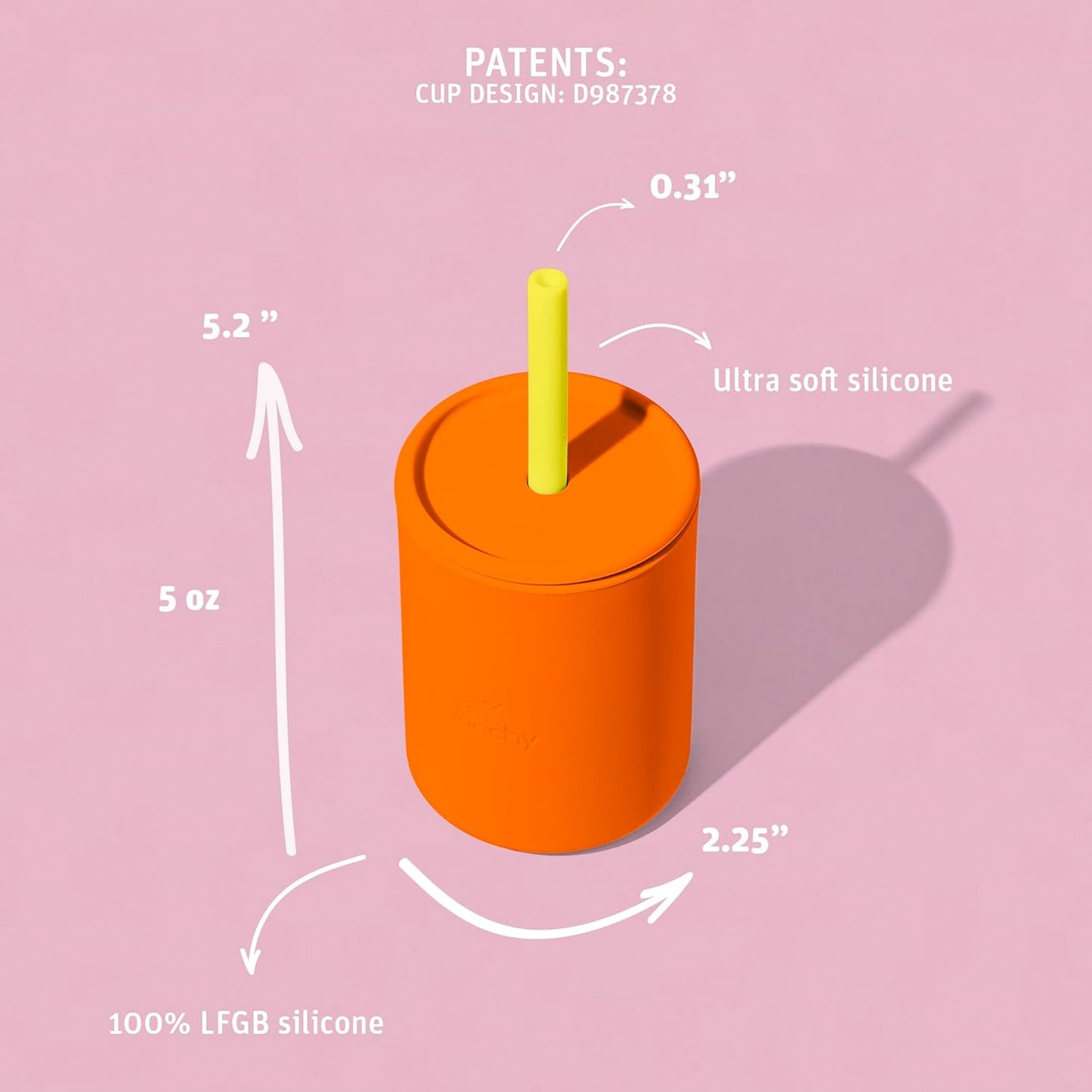 Avanchy Silicone Training Sippy Cup with Straw Lid – Tiny Cup for Babies 6+ Months to Toddlers 1 Year Old – 5 oz Infant Water Cup for Baby Led Weaning, Black