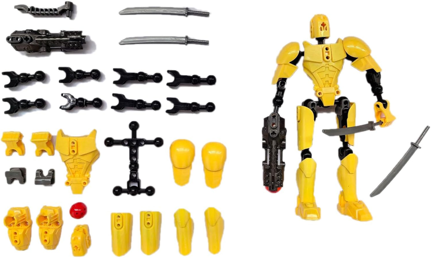 Titan 13 Action Figure, T13 Action Figures 3D Printed Multi-Jointed Movable, Nova 13 Action Figure Lucky 13 Action Figure Dummy 13 Action Figure, Game Gifts Valentines Gifts (New Yellow)