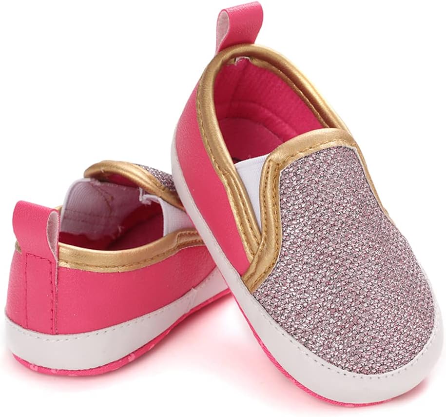 LONSOEN Baby Girls Boys Loafers Prewalker Dress Crib Shoes