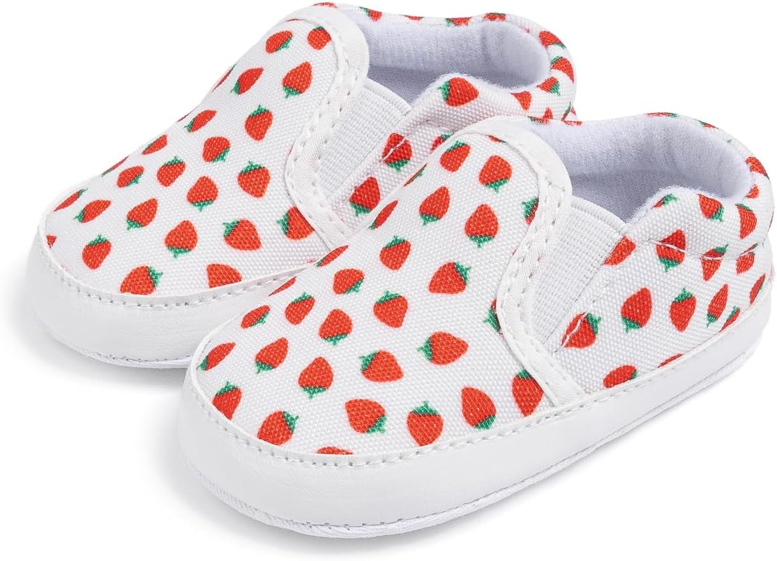 Morbido Infant Baby Boys Girls Canvas Sneaker Toddler Slip On Anti Skid Newborn First Walkers Candy Shoes for 0-18 Months